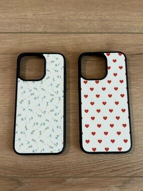 Cupid Cases iPhone 15 Pro Max - Floral & Red Hearts